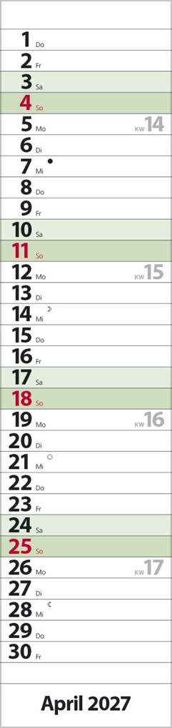 Weitere Ansicht: Streifenplaner Compact Dunkelgrün Recyclingpapier