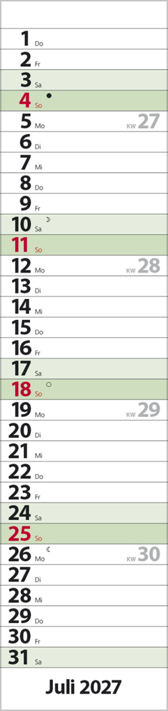 Weitere Ansicht: Streifenplaner Compact Dunkelgrün Recyclingpapier