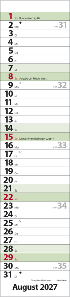 Weitere Ansicht: Streifenplaner Compact Dunkelgrün Recyclingpapier