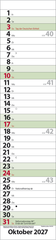 Weitere Ansicht: Streifenplaner Compact Dunkelgrün Recyclingpapier