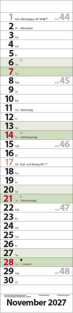 Weitere Ansicht: Streifenplaner Compact Dunkelgrün Recyclingpapier