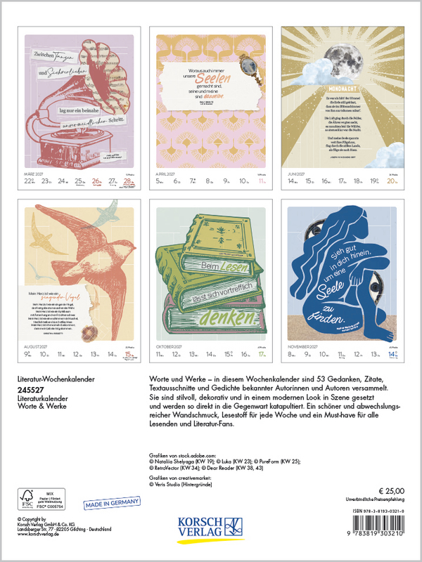 Weitere Ansicht: Literaturkalender 2027