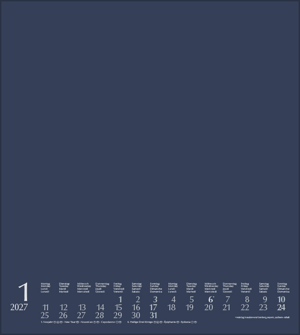 Weitere Ansicht: Foto-Malen-Basteln Bastelkalender dunkelblau 2027