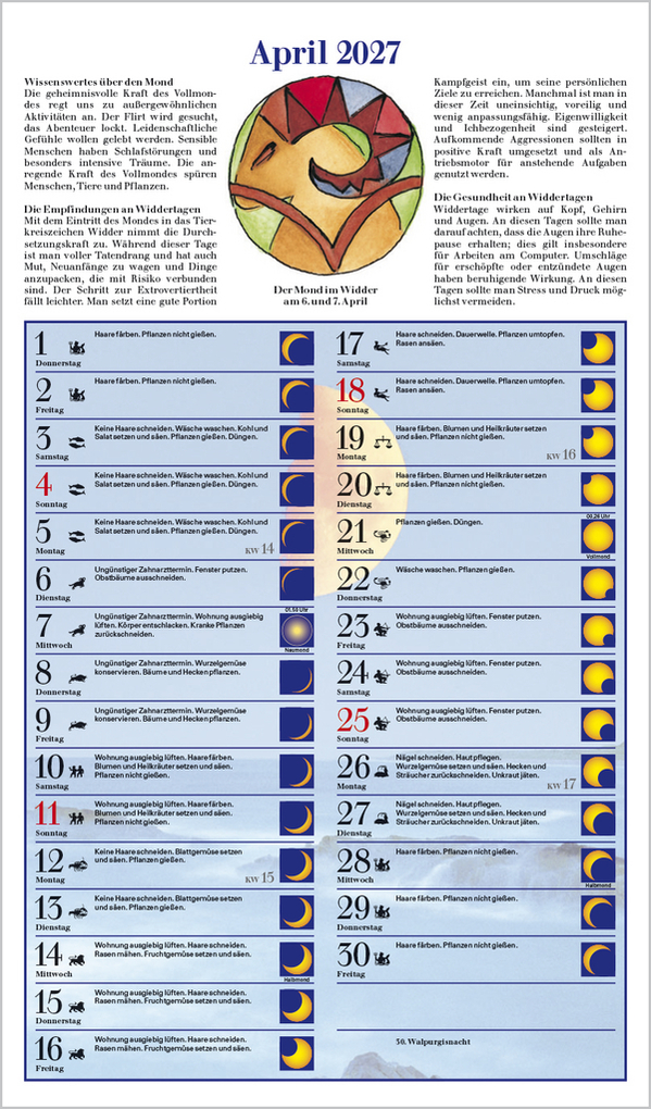 Weitere Ansicht: Mit dem Mond im Rhythmus 2027