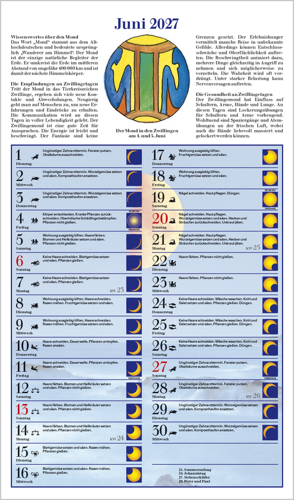 Weitere Ansicht: Mit dem Mond im Rhythmus 2027