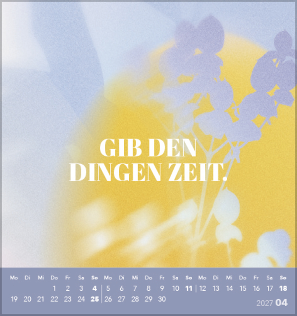 Weitere Ansicht: Zeit für mich 2027