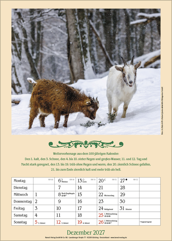 Weitere Ansicht: Landleben mit Hundertjährigem Kalender 2027