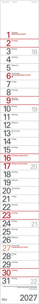 Weitere Ansicht: Streifenplaner Blau 2027