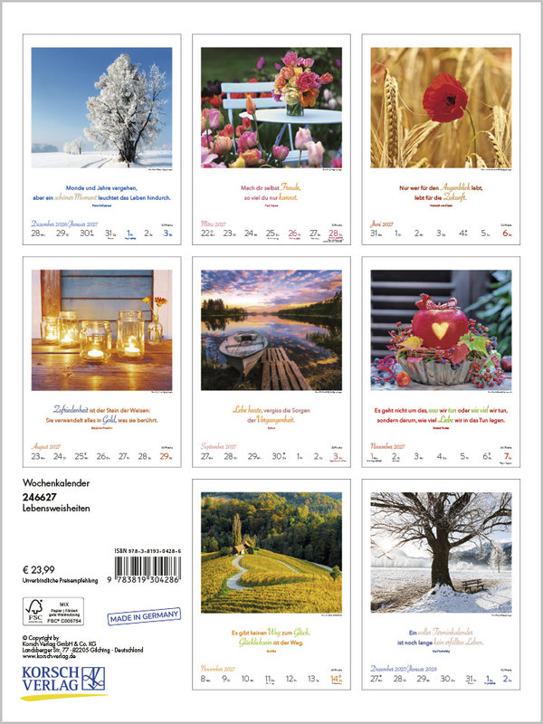 Weitere Ansicht: Literaturkalender Lebensweisheiten 2027