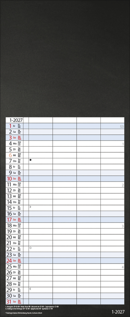 Weitere Ansicht: Foto-Malen-Basteln Familienplaner schwarz 2027