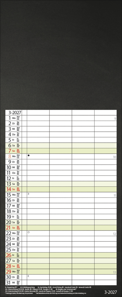 Weitere Ansicht: Foto-Malen-Basteln Familienplaner schwarz 2027