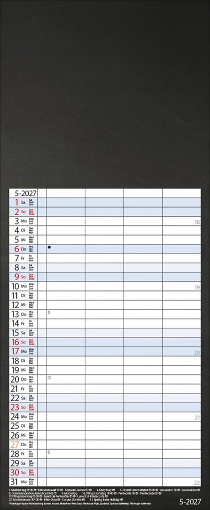 Weitere Ansicht: Foto-Malen-Basteln Familienplaner schwarz 2027