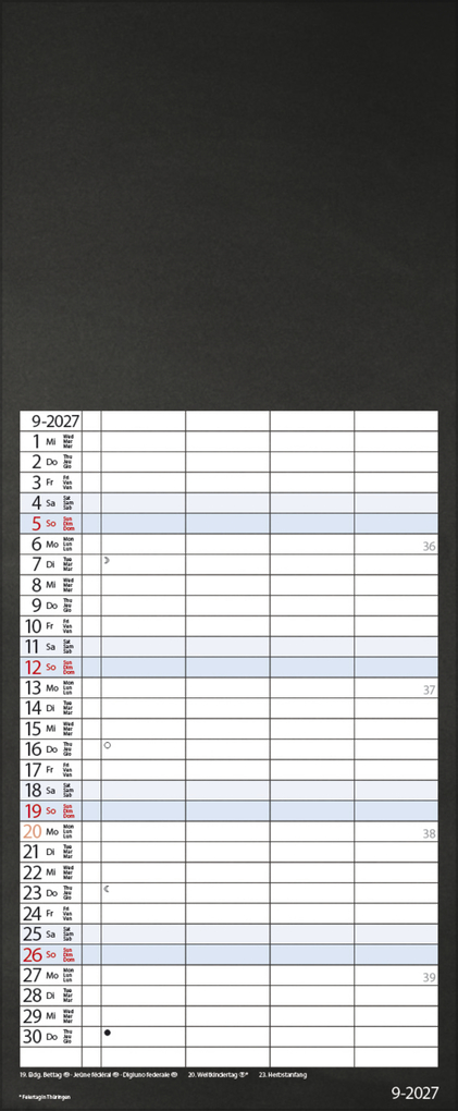 Weitere Ansicht: Foto-Malen-Basteln Familienplaner schwarz 2027