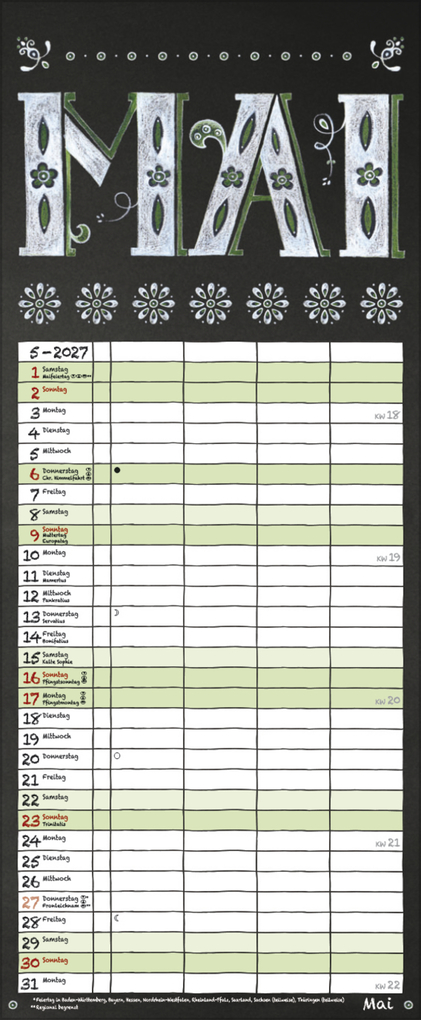 Weitere Ansicht: Tafel Timer 2027