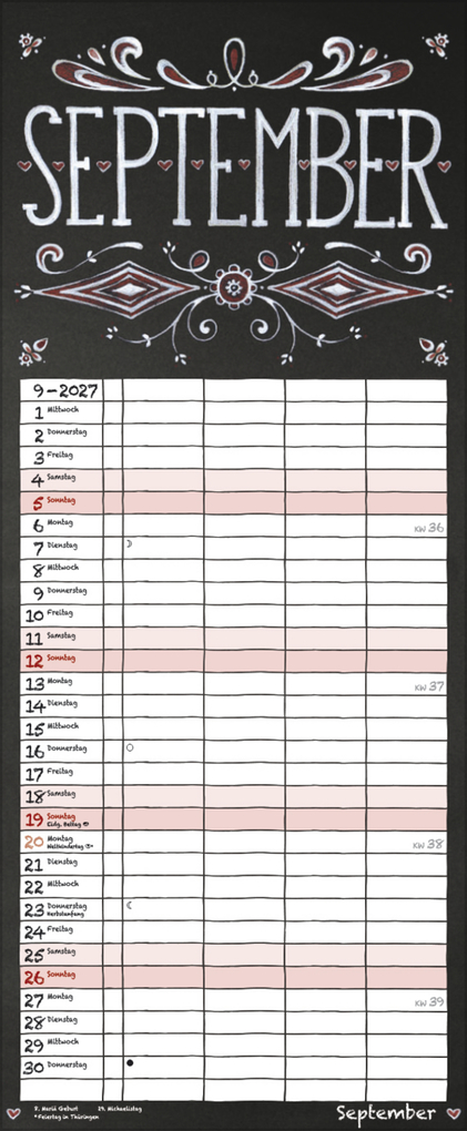 Weitere Ansicht: Tafel Timer 2027