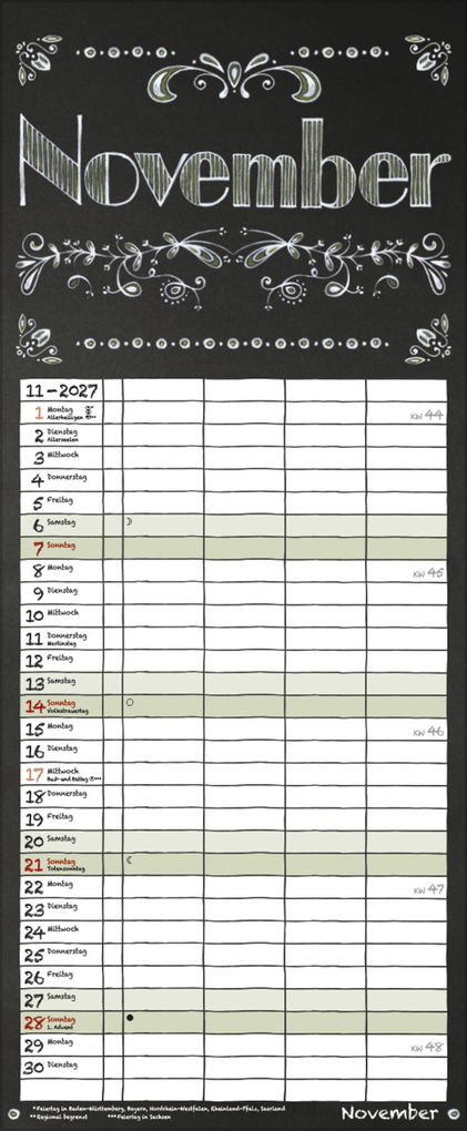 Weitere Ansicht: Tafel Timer 2027
