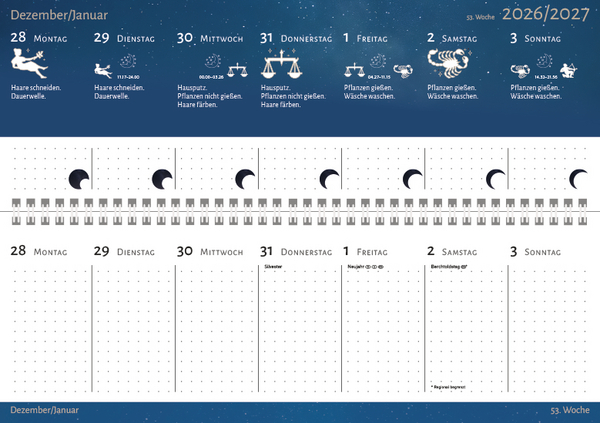 Weitere Ansicht: Tischquerkalender Mond 2027