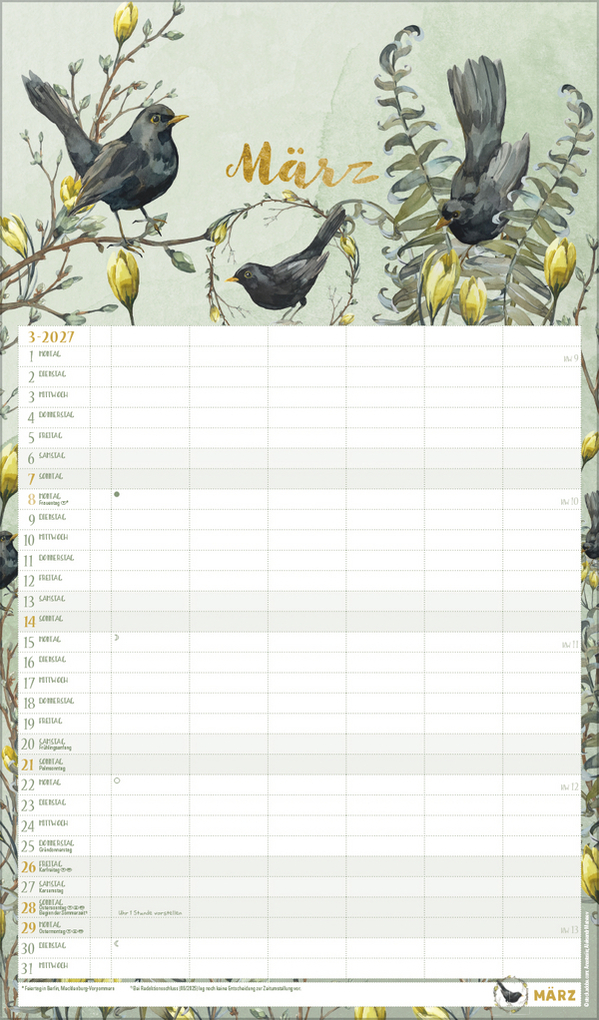 Weitere Ansicht: Familienplaner Aquarell 2027