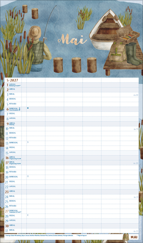 Weitere Ansicht: Familienplaner Aquarell 2027