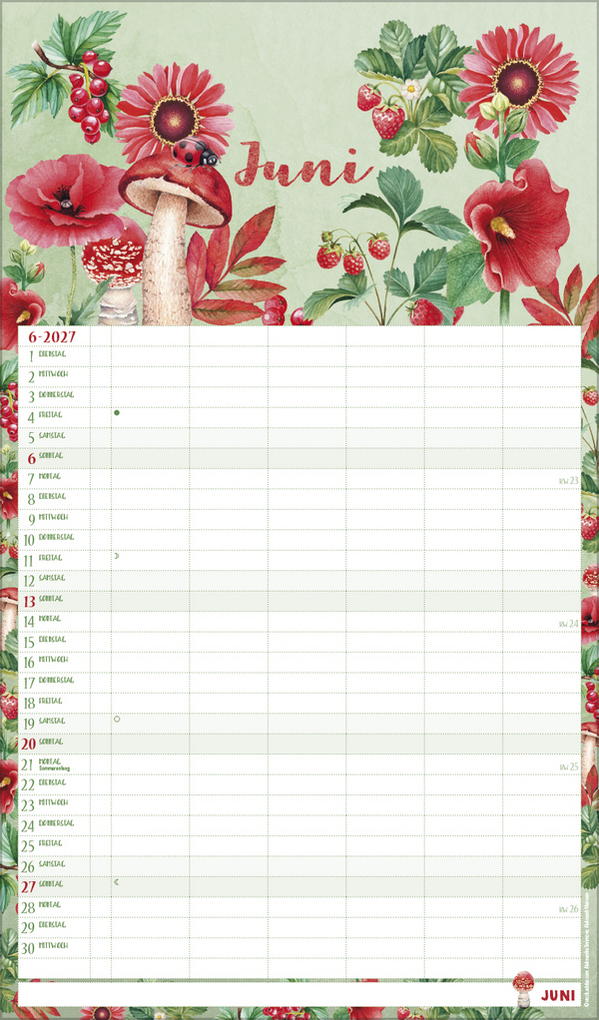 Weitere Ansicht: Familienplaner Aquarell 2027