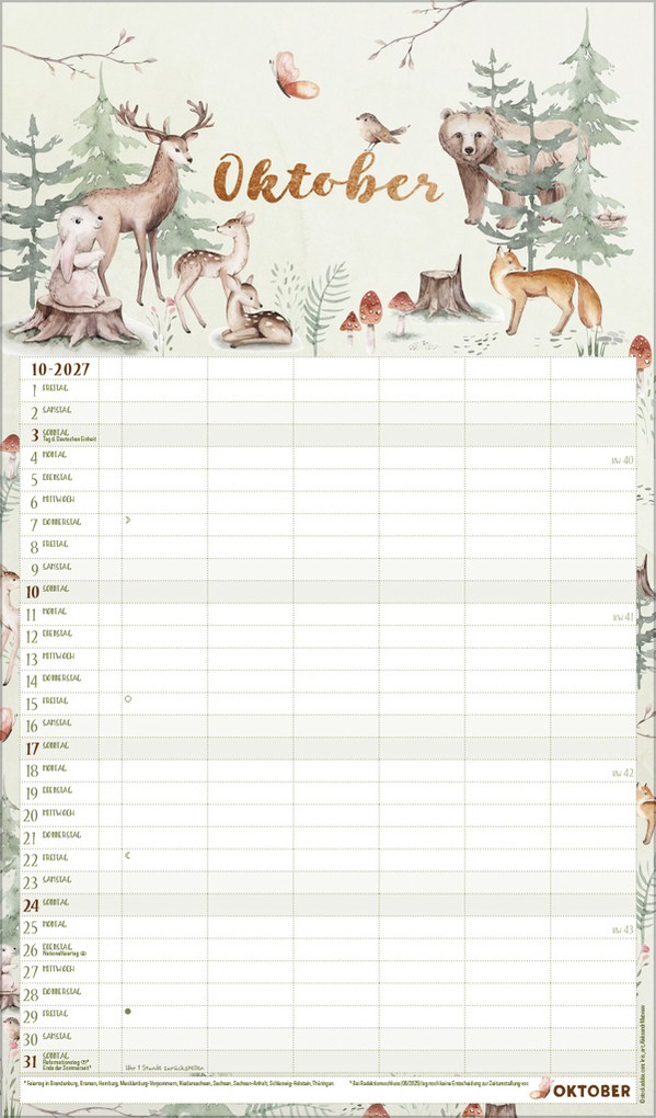 Weitere Ansicht: Familienplaner Aquarell 2027