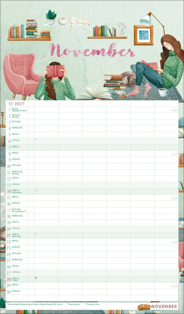 Weitere Ansicht: Familienplaner Aquarell 2027