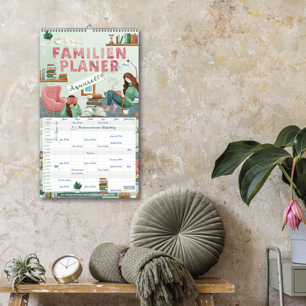 Weitere Ansicht: Familienplaner Aquarell 2027