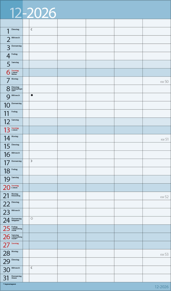 Weitere Ansicht: Familientimer 18 Monate 2027/2028