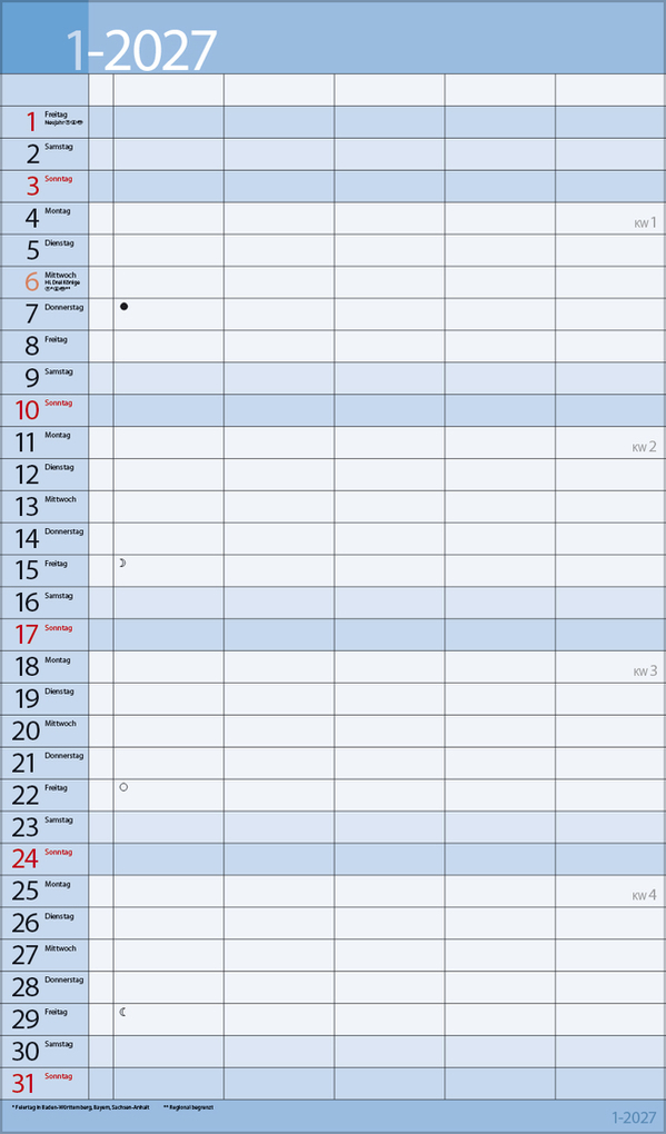 Weitere Ansicht: Familientimer 18 Monate 2027/2028