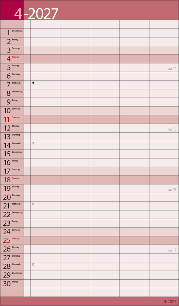 Weitere Ansicht: Familientimer 18 Monate 2027/2028
