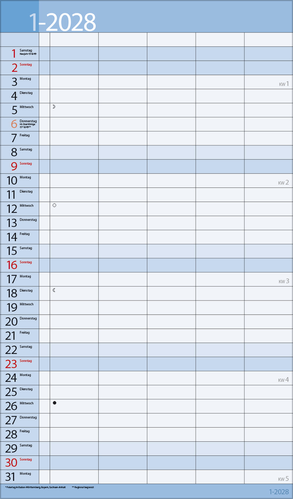 Weitere Ansicht: Familientimer 18 Monate 2027/2028