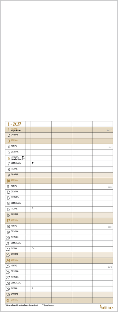 Weitere Ansicht: Foto-Malen-Basteln Familientimer gold 2027