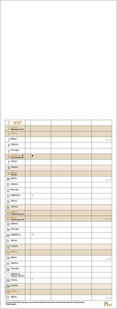 Weitere Ansicht: Foto-Malen-Basteln Familientimer gold 2027