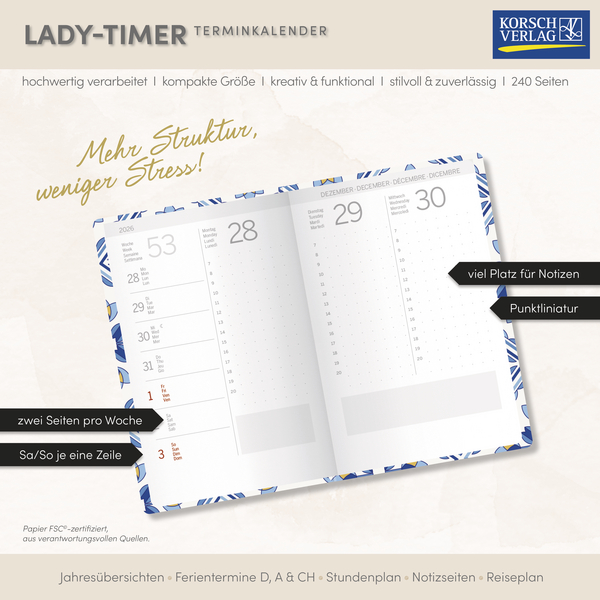 Weitere Ansicht: Lady-Timer Mosaik 2027