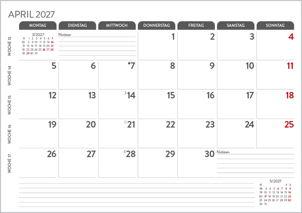 Weitere Ansicht: Monatsplaner 2027