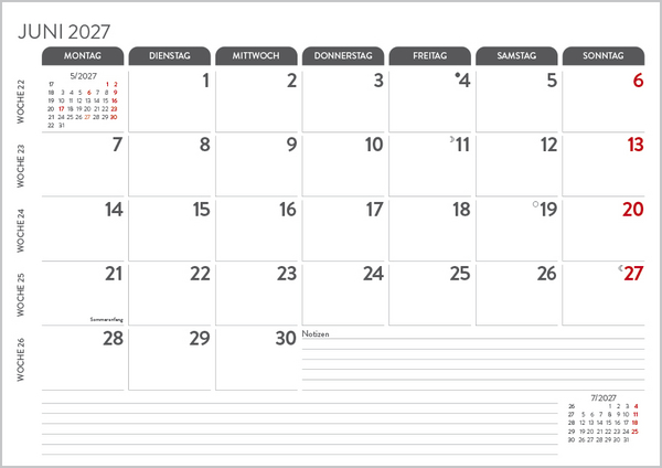 Weitere Ansicht: Monatsplaner 2027