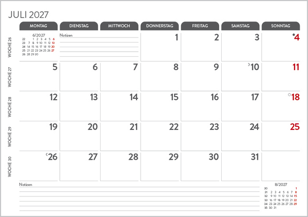 Weitere Ansicht: Monatsplaner 2027