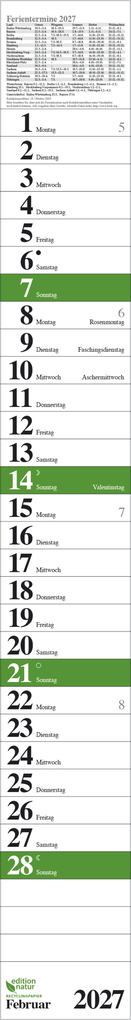 Weitere Ansicht: Streifenplaner Praktika Grün Recyclingpapier 2027