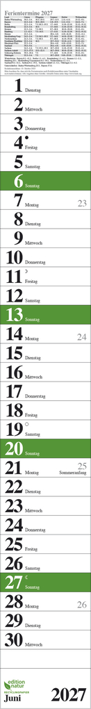 Weitere Ansicht: Streifenplaner Praktika Grün Recyclingpapier 2027