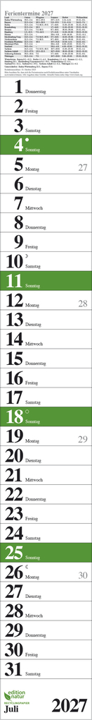 Weitere Ansicht: Streifenplaner Praktika Grün Recyclingpapier 2027