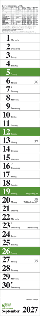 Weitere Ansicht: Streifenplaner Praktika Grün Recyclingpapier 2027