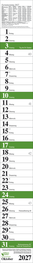 Weitere Ansicht: Streifenplaner Praktika Grün Recyclingpapier 2027