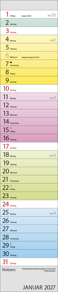 Weitere Ansicht: Planer Farbenspiel 2027