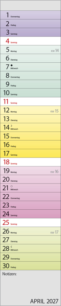 Weitere Ansicht: Planer Farbenspiel 2027