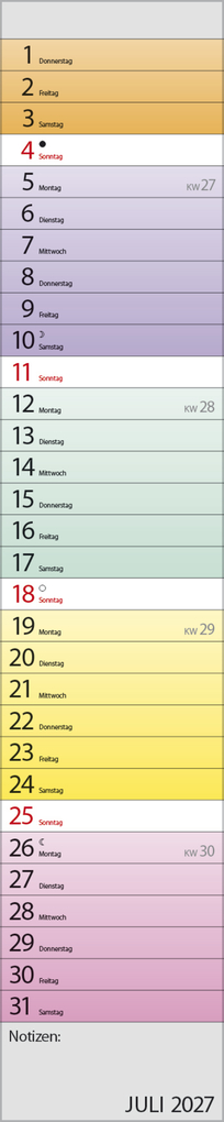 Weitere Ansicht: Planer Farbenspiel 2027