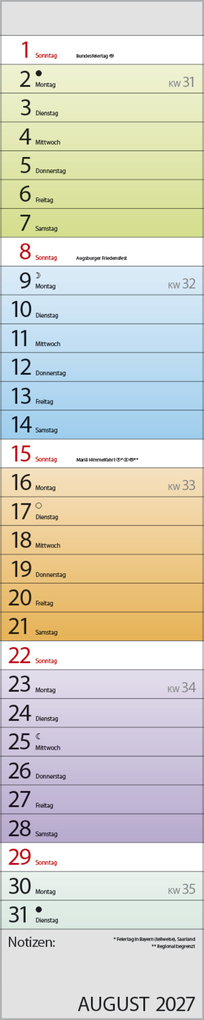 Weitere Ansicht: Planer Farbenspiel 2027