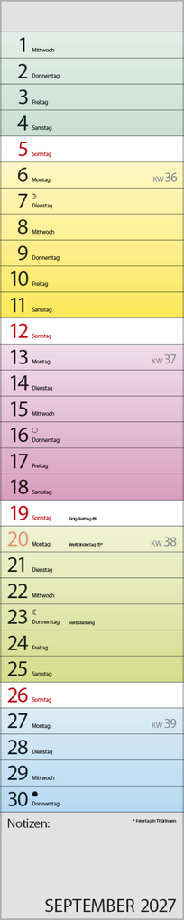 Weitere Ansicht: Planer Farbenspiel 2027