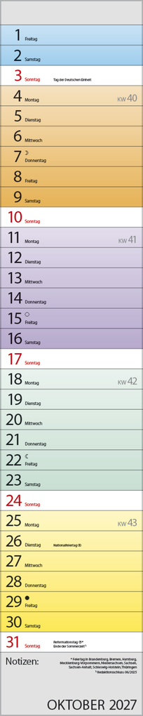 Weitere Ansicht: Planer Farbenspiel 2027