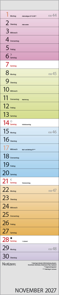 Weitere Ansicht: Planer Farbenspiel 2027