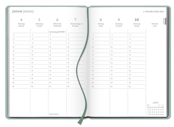 Weitere Ansicht: Wochenplaner Salbei 2027